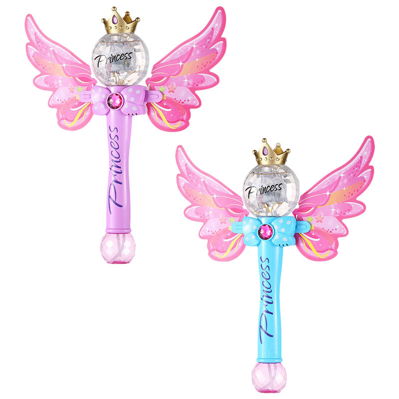 Princess Magic Wand Automatic Bubble Gun Colorful Bubble Machine Inovashop