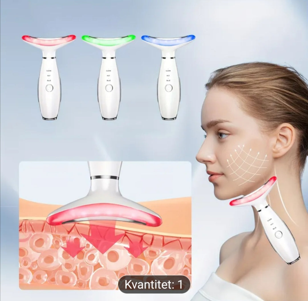 EMS Termisk Nacklyft- och Åtstramningsmassage Elektrisk Mikrostöts-Rynkborttagare Inovashop