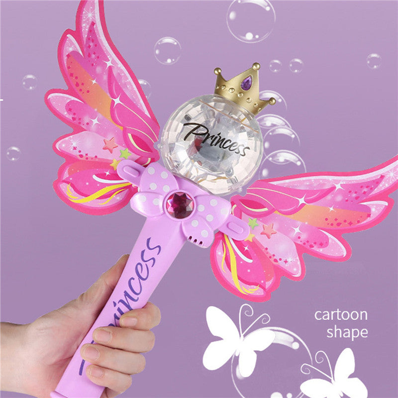 Princess Magic Wand Automatic Bubble Gun Colorful Bubble Machine Inovashop