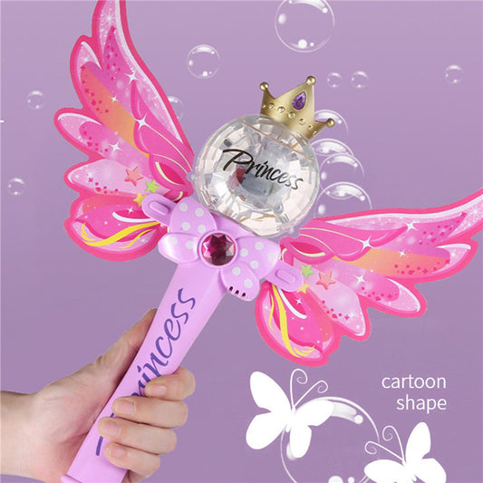 Princess Magic Wand Automatic Bubble Gun Colorful Bubble Machine Inovashop