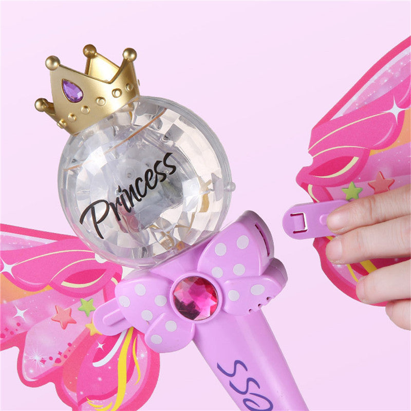 Princess Magic Wand Automatic Bubble Gun Colorful Bubble Machine Inovashop