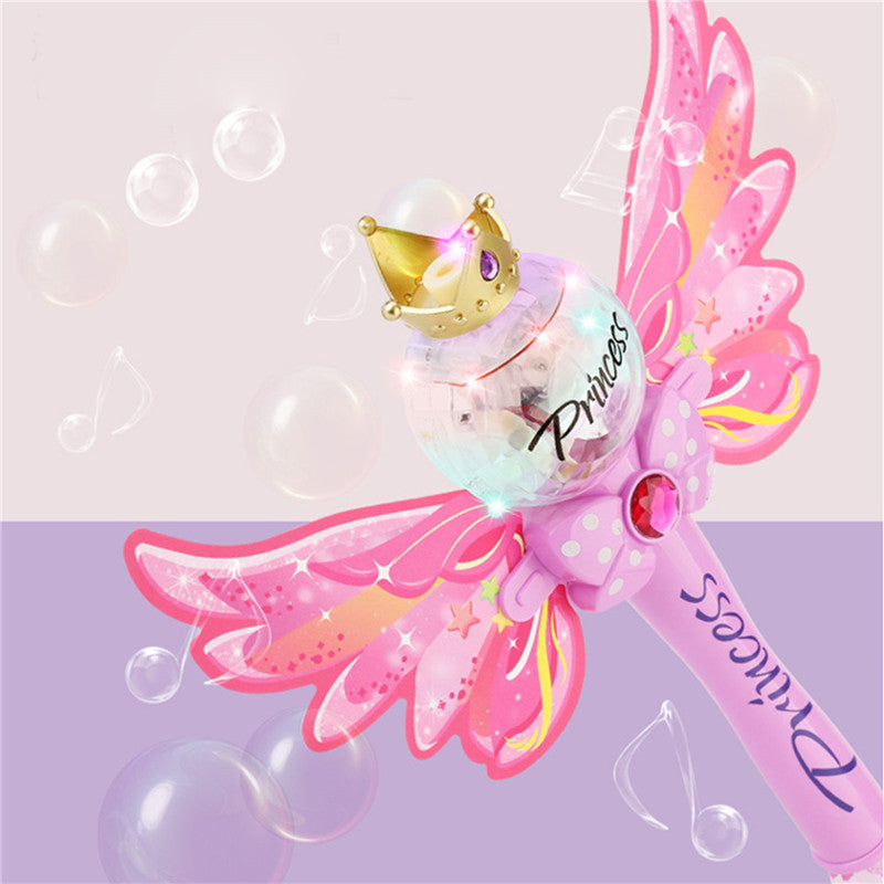 Princess Magic Wand Automatic Bubble Gun Colorful Bubble Machine Inovashop