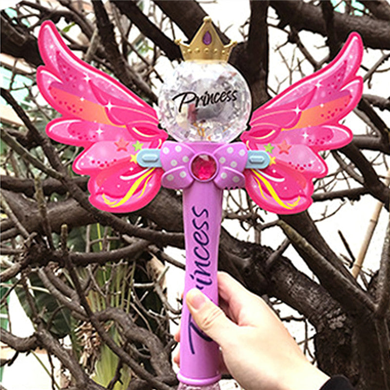 Princess Magic Wand Automatic Bubble Gun Colorful Bubble Machine Inovashop