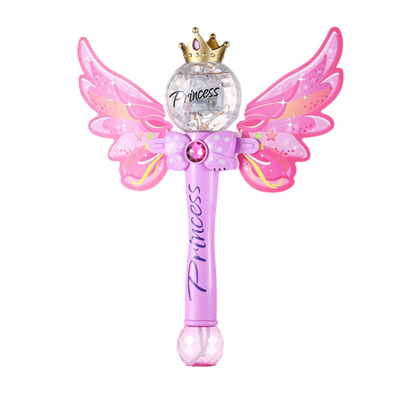 Princess Magic Wand Automatic Bubble Gun Colorful Bubble Machine Inovashop