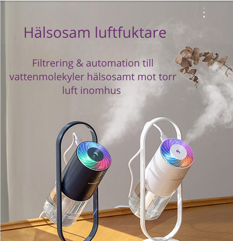 Luftrenare med Polymerdimteknik – Tyst & Portabel Luftfuktare Inovashop