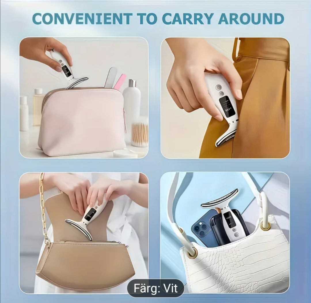 EMS Termisk Nacklyft- och Åtstramningsmassage Elektrisk Mikrostöts-Rynkborttagare Inovashop